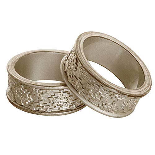 Creative Scents Dublin Napkin Rings Set Of 6 - Elegant Dining Table Decor Napkin Holder Rings - Table Setting Decorations For Thanksgiving, Fall, Holiday Dinner (Gray) #TOP2
