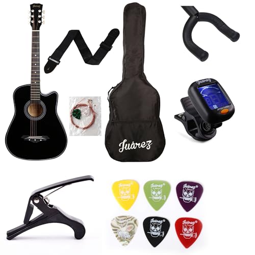 JUAREZ Store Juârez JRZ38C/BK 38” Cutaway Acoustic Guitar Kit (Black) - Image 2