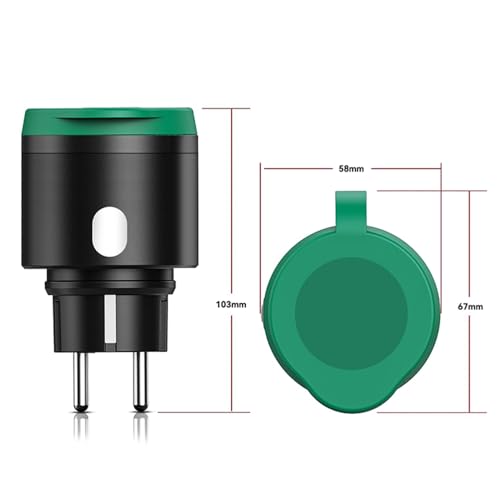 Offgridtec Smart WiFi Außensteckdose, App-gesteuert über Smart Life/Tuya, Echtzeit-Energieüberwachung, Timer & Szenen, Alexa/Google Home kompatibel, 16A/3680W Maximalbelastung, 3 Stück