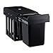 Relaxdays Cubo de Basura 2 Compartimentos, Papelera Cocina Extraíble Bajo Fregadero, 2x8 Litros, 35x25,5x47,5 cm, Negro