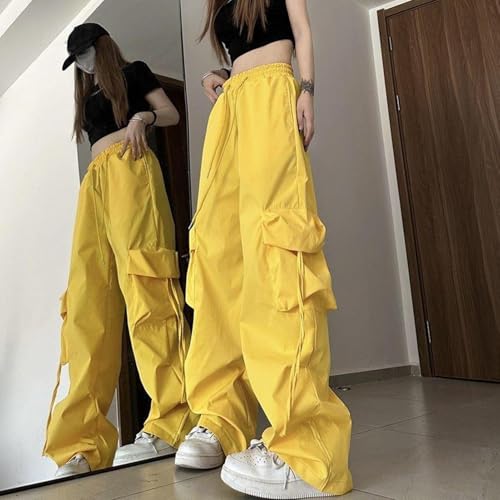 Generic レディースカーゴパンツ イエロー L