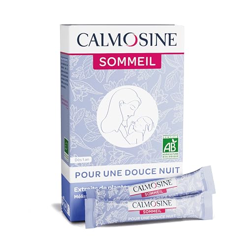 Calmosine - Sommeil BIO - Complément alimentaire bébé - Facilite le sommeil - Aide à l'apaisement - Mélisse et Verveine - 14 Unidoses - Fabriqué en France
