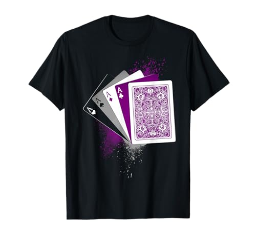 Asexuality Flag Funny Ace Queer Playing Cards Demi Asexual T-Shirt