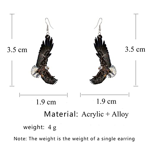 MALOYANVE Acrylic Bird Earrings for Women Novelty Colorful Elegant Long-tailed Parakeet Parrot Hummingbird Eagle Dangle Drop Animal Earrings Jewelry Gifts3