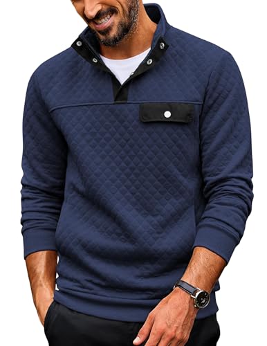 Sweatshirt matelassé homme COOFANDY avec poches pour remplacer les pulls lourds et inconfortables