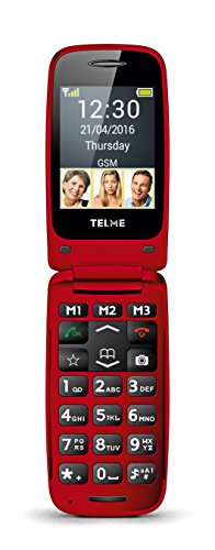 EMPORIA TELME GSM med 3 Snabbvalsknappar - Röd Telefon