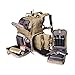 G.P.S. Tactical Range Backpack | Tan | 3 Handguns Capacity | Molle Webbing | Durable Waterproof Stain-Resistant Shooting Tactical Gear