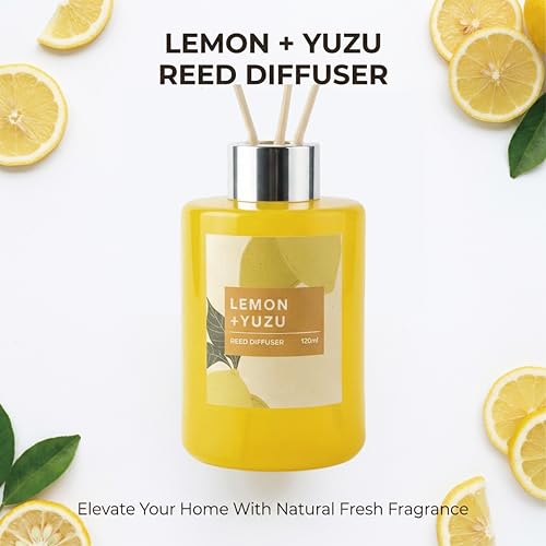 Difusor de varillas aroma limón 120 ml set natural miniatura 2