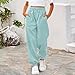 Teen Girls Sweatpants Baggy Sweatpants for Teen Girls Wide Leg Joggers Drawstring Elastic Waist Straight Leg Soft Comfort Plain Trousers Light Blue 7-8 Years Back to School Fashion