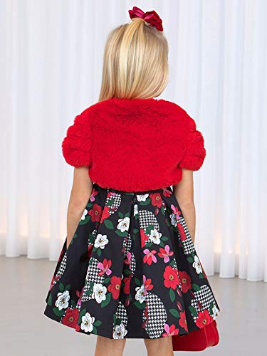 Abel & Lula Fur Bolero for Girls Red3