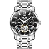 OLEVS バレンタイン カップルペア クォーツ 腕時計 夜光カレンダー 日付ウィンドウ 3気圧防水 カジュアル 彼と彼女の腕時計 男性 女性 恋人 結婚式 ロマンチック ギフト 2個セット (アナログ表示 & ゴールド ブラック)