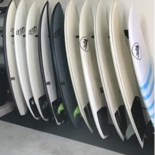 Rackinrio Rack Soporte estantería Vertical 10 Tablas de Surf Longboard Skate ski Snowboard en Pared Negro