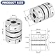 Flexible Wellenkupplung, D26 L35.7 Aluminium Flexible Membran-Motorwellenkupplung, Membran Motor Rad Steckverbinder für 3D-Drucker CNC-Maschine und Servostufenmotor (8 x 8 mm)