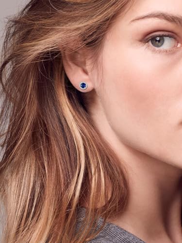 ChicSilver 925 Sterling Silver Heart/Round/Pear/Emerald Cut Birthstone Stud Earrings for Women Birthday Jewelry2