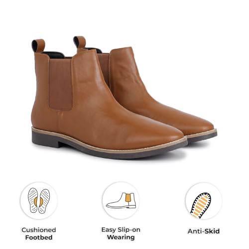 Image of YOHO Comfortable Boots For Men | Extra Cushioned Foot Bed And Skin Friendly Ankle Boot With Low Heels | PU Finish Material | Trendy, Stylish & Casual Boots | Winter, Snow & Holiday Outings