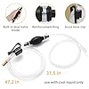 H-veenjor Gasoline Siphon Hose Pump, Hand Fuel Transfer Pump, High Flow Gas Siphon Pump for water Gasoline Oil Petrol Diesel, Manual Fuel Pump with 2 Premium PVC Hoses #2