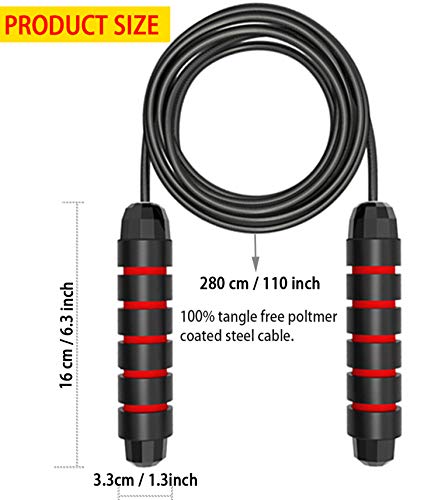 Aiziyuo WINNER-CGTIT6-17 Jump Rope, Ball Bearings Tangle-Free Rapid Speed Cable Skipping Rope thumb #5