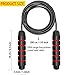 Jump Rope, Ball Bearings Tangle-Free Rapid Speed Cable Skipping Rope, Adjustable Jumping Ropes for Men, Women and Kids - 2 Pack
