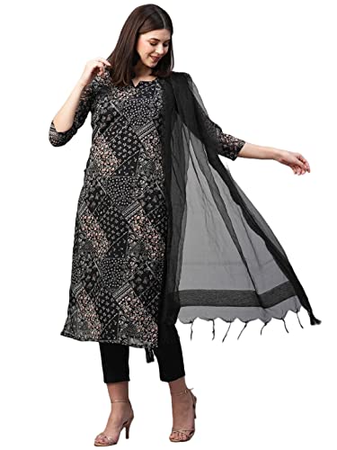 Image of ANNI DESIGNER Women's Georgette Kurta with Pant & Dupatta