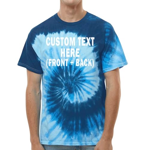 Custom Tie Dye Shirt for Men Women Add Your Text Personalized Casual T-shirts