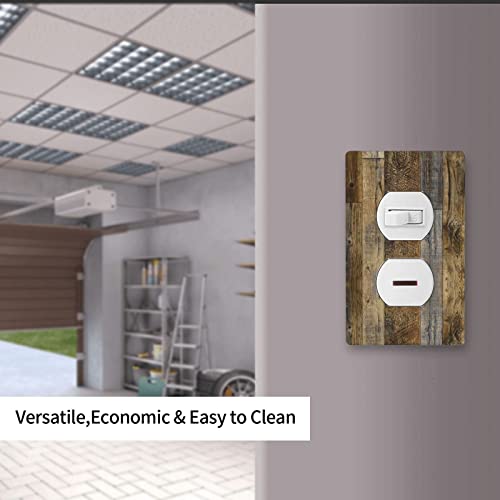 Country Rustic Retro 1 Gang Duplex Outlet Covers Wall Plate Covers Decorative Farmhouse Light Switch Cover Electrical Faceplate For Kitchen Barn Farm House Home Wall Panel Room Decorate (Plastic) #TOP5