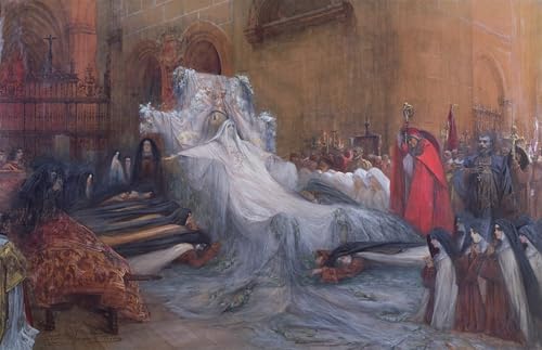 Toile Sarah Bernhardt Sainte Thérèse d'Avila tableau classique pour chambre 60x90cm