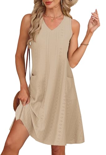Khaki Sleeveless Dress