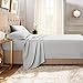 Empyrean Bedding Premium Twin Flat Sheet, 110 GSM Double Brushed Microfiber Flat Bed Sheet, Hypoallergenic Flat Sheet Only, Shrink & Fade Resistant Top Sheet, Silver Gray