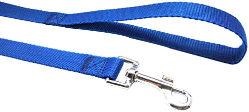 Image of Nylon Dog Training Lead Dog Leash Long Leash15 Ft Long Leash for Dogs (1 inch Wide) (Blue, 15 Feet)