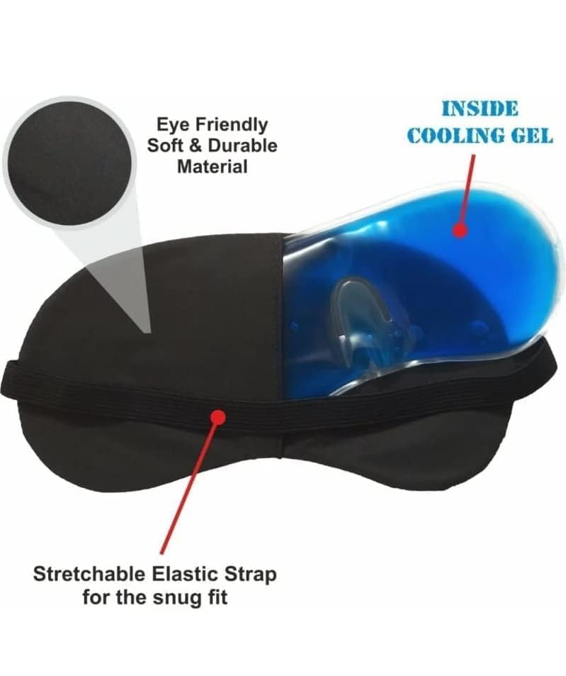 Image of Gel Eye Mask for Dark Circles & Puffiness Cooling Eye Pads for Relaxation, Stress Relief & Eye Care (Set of 2)