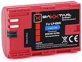 Baxxtar Pro LP-E6N Qualitäts-Akku (echte 2040mAh) mit Infochip - Intelligentes Akkusystem Kompatibel mit Canon EOS XC10 XC15 EOS R 60D 70D 80D 5D Mark II III IV 6D 7D Mark I II