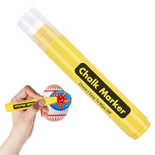 Generisch Rotulador de tiza líquida de 15 mm, rotulador de tiza líquida borrable para pizarra, pizarra, ventana de coche, bistro, lienzo, cerámica