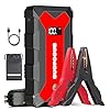 Jump Starter Power Pack, 2500A Car Battery Booster Jump Starter (for 8.0L Gas or 6.5L Diesel Engine), Car Jump Starter Power Bank, Battery Jump Starter with Jump Leads, LED Light/USB QC3.0