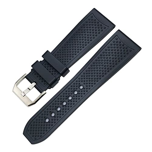 Bracelet montre 21mm agate en caoutchouc pour le sport et le bureau
