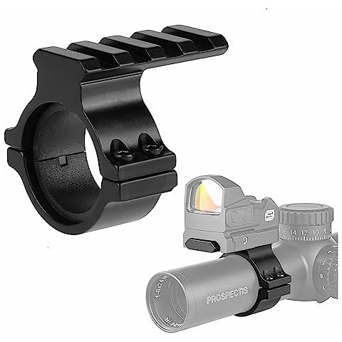 VICTORFIRE 1-Inch 25.4mm/30mm Scope Ring Adapter with 20mm Picatinny/Waver Rail, Tactical Barrel Clamp Mount with Rail for Scope Flashlight Laser Sight Cover