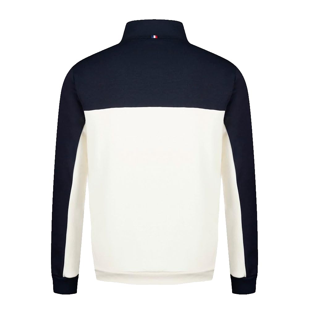 Le Coq Sportif - Sweat Zippé TRI SP FZ N°1 - Homme Coton Polyester Col Montant - Sport Lifestyle Confort Quotidien - Taille M - Bleu Écru Sky Captain Marshmallow