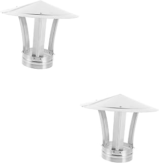 Happyyami Tampa De Chaminé Para Casa 2 Peças Proteção De Chaminé Tampa De Combustão Pátio Chaminé Capa De Chuva Chaminé Capa À Prova De Intempéries Exaustão Tampa À Prova D'Água