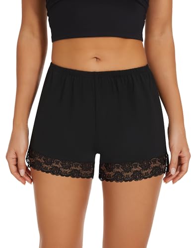 Image of MANCYFIT Bloomers for Women, Lace Trim Slip Shorts