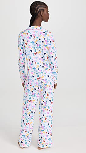 Roller Rabbit Women's X Kerri Rosenthal Starry Starry Love Long Sleeve Polo Paja, White, Xl #TOP2