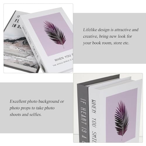 DOITOOL Modern Decorative Books Faux Books for Decoration Books Decor Display Books for Home Decor Fake Book for Home Office Bar Table Shelf Decor Book Display (Random Pattern) - Image 4