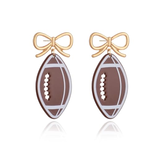 Game Day Football Earrings for Women Colorful Football Dangle Earrings Cute Sports Earring Footballs Jewelry Gift for Sports Lover