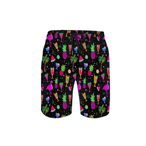 Men's Button Shirt Beach Shorts Set, Hawaiian Short Sleeve Shirt Quick Dry Beach Shorts 2 Pcs with Bucket Hat3