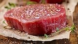 Ahi Tuna Steak AAA Sashimi Grade, 8oz, Frozen, Wild Caught, Sustainable (5lbs)