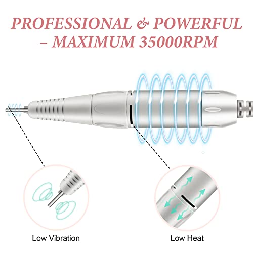Delifo MJQ703--CP01 Electric Nail Drill, Delifo Portable Nail Drill Professional Pedicurerechargeable 35000 Rpm Nail File Machine Acrylic Nails Polishing Tools thumb #3