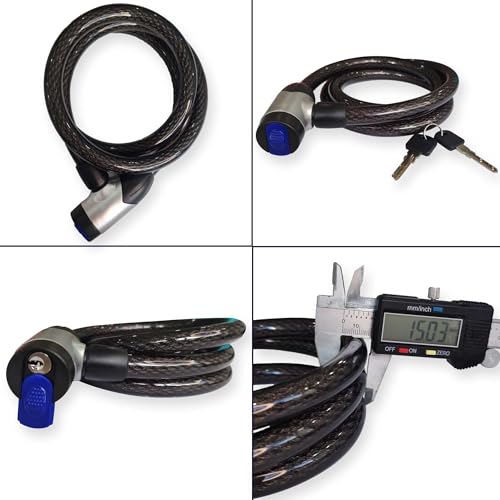 Trava Tranca Cadeado Grosso Bike Moto Estepe 1,2mts X 15mm