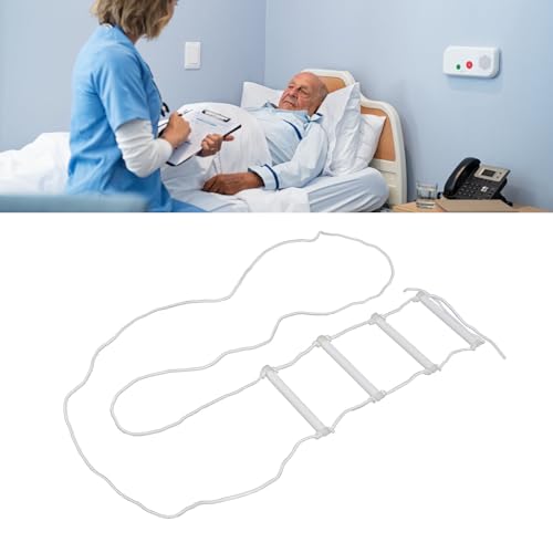 Zoeyilan Bed Ladder Assist, Pull up Helper with 4 Handle Grips Adjustable Luminous Detachable for Elderly, Senior, Injury Recovery Patient, Pregnant, Handicap