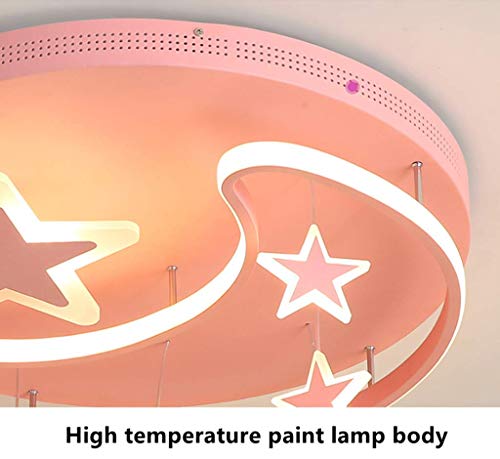 Plafonnier LED rose 52cm dimmable avec télécommande en fer et acrylique design créatif