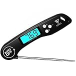 DOQAUS Digital Meat Thermometer - Instant Read Food Thermometer with Backlight & Reversible Display for Cooking Turkey Grill BBQ Oven Candy