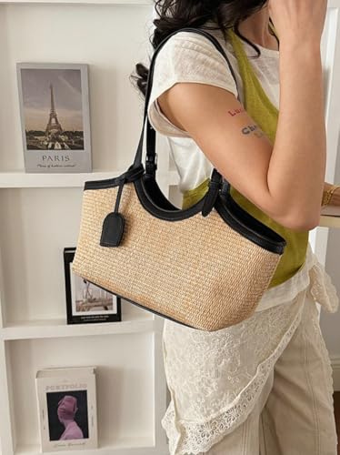 Bolso Tote de Paja para Mujer miniatura 4