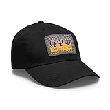 Omega Psi Phi Starburst Hat with Leather Patch Black